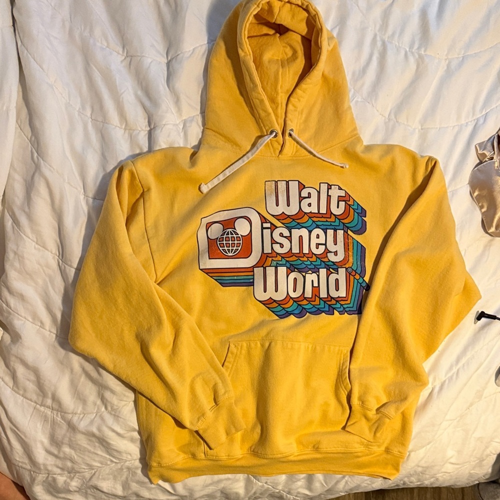 Retired Disney Parks Walt Disney World Yellow Hoodie XL